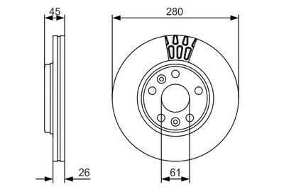 0986479576 BOSCH Тормозной диск