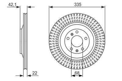 0986479591 BOSCH Тормозной диск