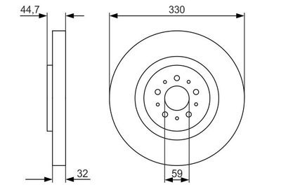 0986479593 BOSCH Тормозной диск