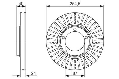 0986479596 BOSCH Тормозной диск