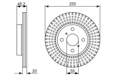 0986479616 BOSCH Тормозной диск