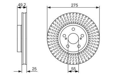 0986479619 BOSCH Тормозной диск