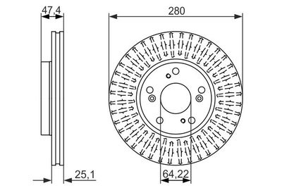 0986479625 BOSCH Тормозной диск