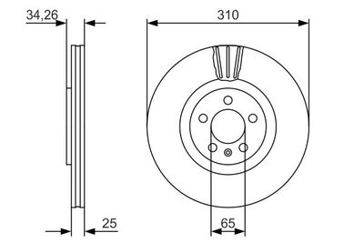 0986479642 BOSCH Тормозной диск