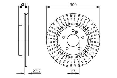 0986479653 BOSCH Тормозной диск