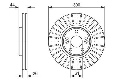 0986479668 BOSCH Тормозной диск