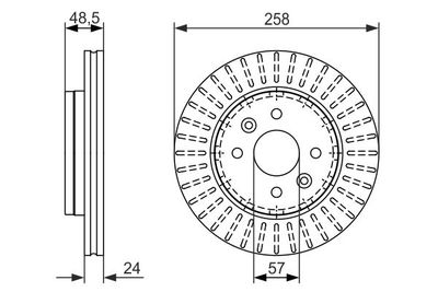 0986479676 BOSCH Тормозной диск