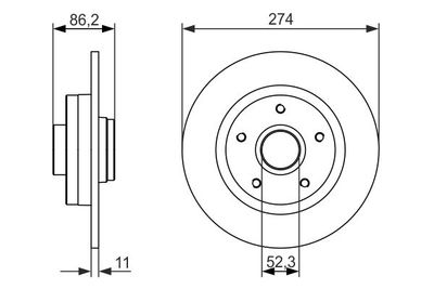 0986479682 BOSCH Тормозной диск