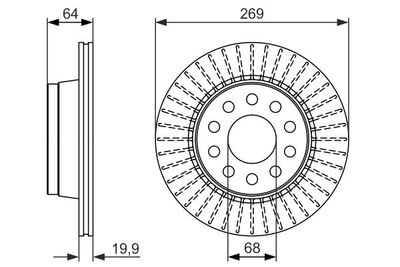 0986479689 BOSCH Тормозной диск