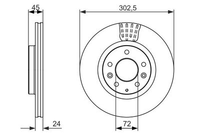 0986479700 BOSCH Тормозной диск