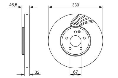 0986479719 BOSCH Тормозной диск