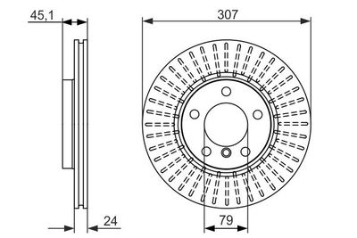 0986479726 BOSCH Тормозной диск