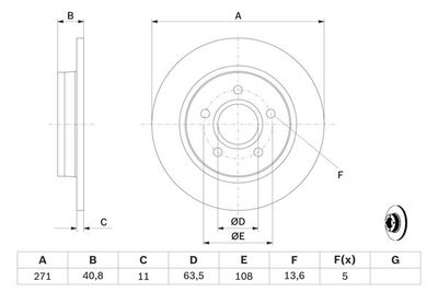 0986479763 BOSCH Тормозной диск