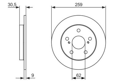 0986479765 BOSCH Тормозной диск