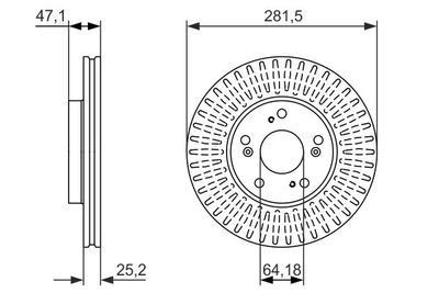 0986479781 BOSCH Тормозной диск