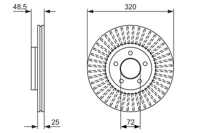 0986479794 BOSCH Тормозной диск