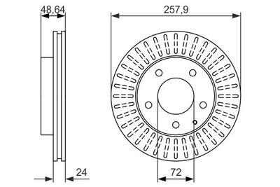 0986479844 BOSCH Тормозной диск