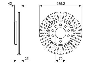 0986479946 BOSCH Тормозной диск