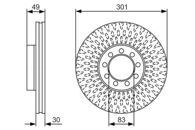 0986479A23 BOSCH Тормозной диск