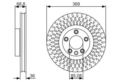 0986479A33 BOSCH Тормозной диск