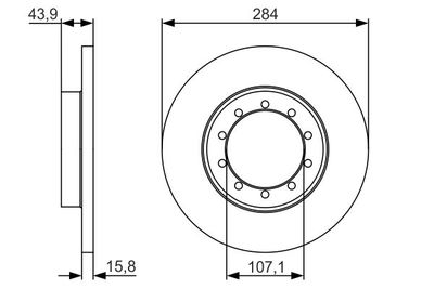 0986479A34 BOSCH Тормозной диск