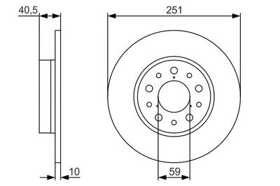 0986479A37 BOSCH Тормозной диск