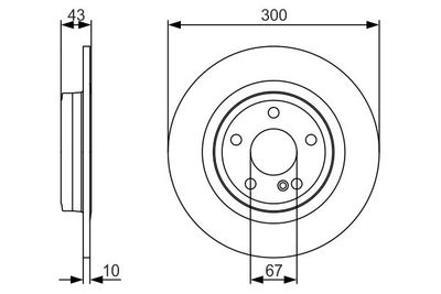 0986479A38 BOSCH Тормозной диск