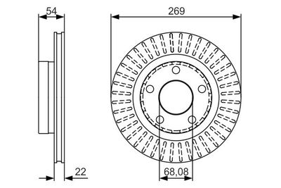 0986479A42 BOSCH Тормозной диск