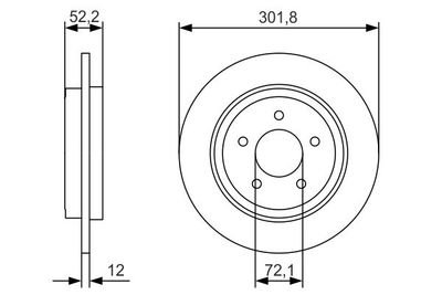 0986479A53 BOSCH Тормозной диск