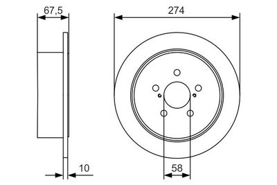 0986479A82 BOSCH Тормозной диск