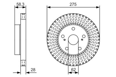 0986479A97 BOSCH Тормозной диск