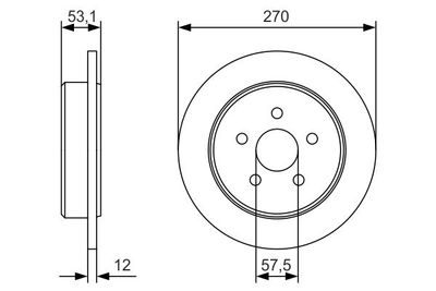 0986479B08 BOSCH Тормозной диск