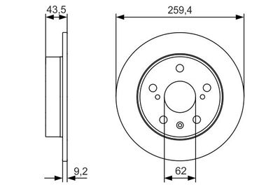 0986479C44 BOSCH Тормозной диск