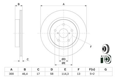 0986479D64 BOSCH Тормозной диск