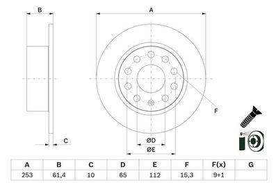 0986479E00 BOSCH Тормозной диск