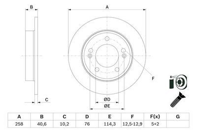 0986479E68 BOSCH Тормозной диск