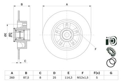 0986479E79 BOSCH Тормозной диск