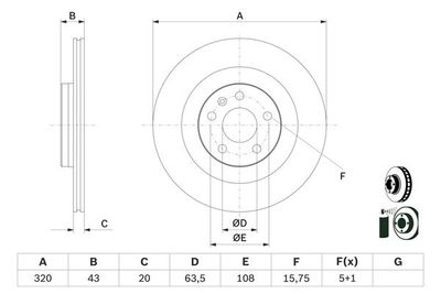 0986479E87 BOSCH Тормозной диск