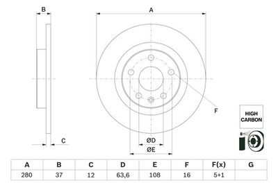 0986479F41 BOSCH Тормозной диск