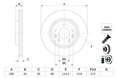 0986479F71 BOSCH Тормозной диск