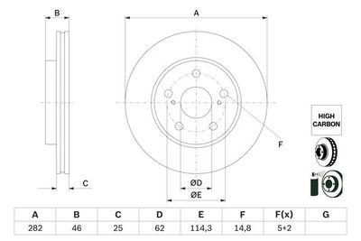 0986479F92 BOSCH Тормозной диск