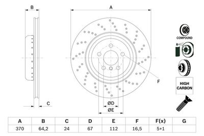 0986479G13 BOSCH Тормозной диск