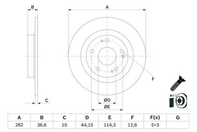 0986479G90 BOSCH Тормозной диск