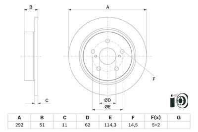 0986479H27 BOSCH Тормозной диск