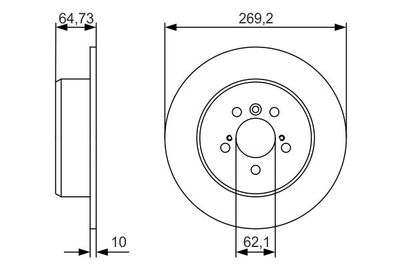 0986479R00 BOSCH Тормозной диск