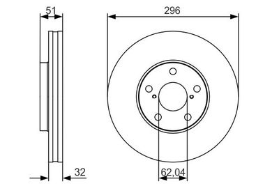 0986479R20 BOSCH Тормозной диск