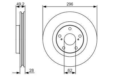 0986479R33 BOSCH Тормозной диск