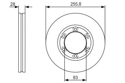 0986479R37 BOSCH Тормозной диск