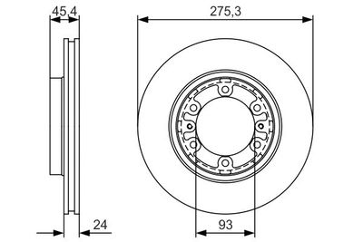 0986479R40 BOSCH Тормозной диск