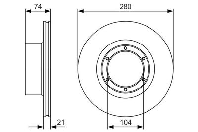 0986479R49 BOSCH Тормозной диск